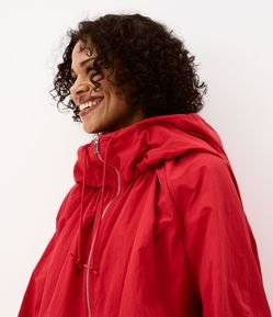 Jaqueta Oversized Leve com Capuz e Mangas Balonê