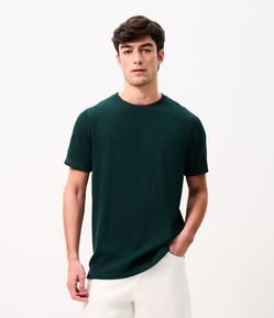 Camiseta Regular em Algodão Texturizado