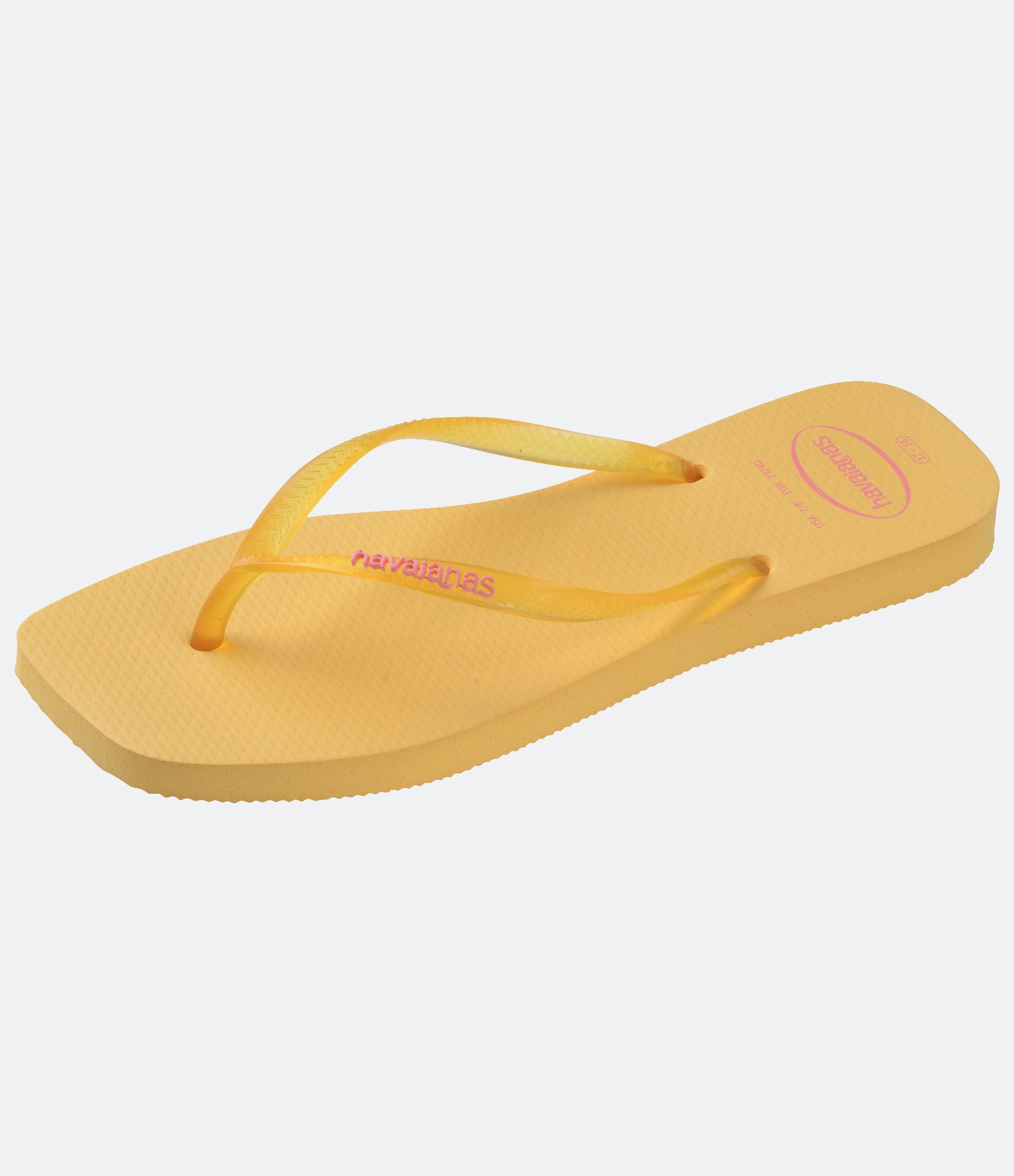 Chinelo Havaianas com Bico Quadrado Amarelo 6