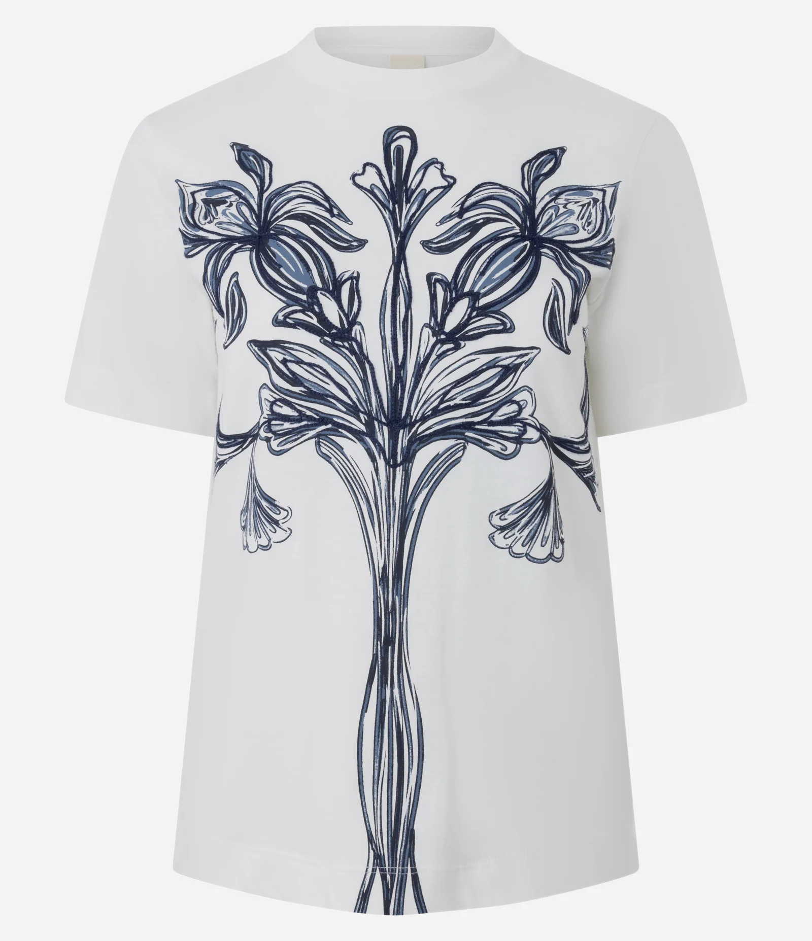 Blusa em Algodão com Bordado Ramos de Floress Branco 5