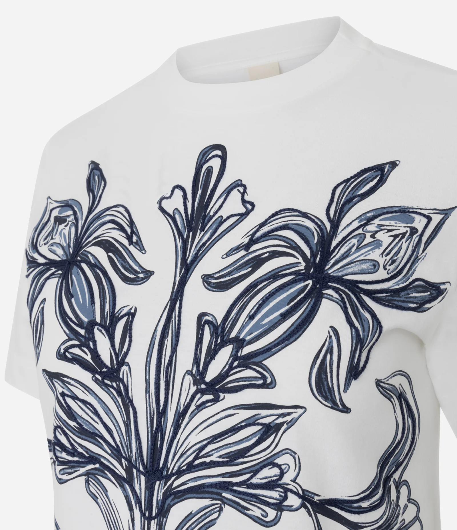 Blusa em Algodão com Bordado Ramos de Floress Branco 6