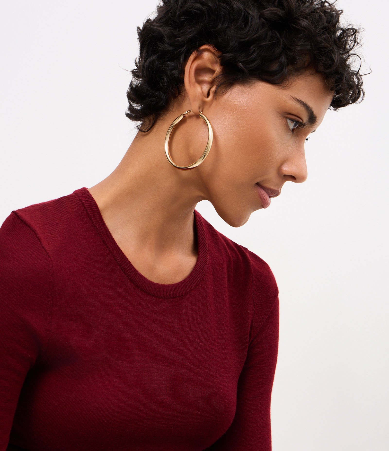 Blusa Justa Alongada em Tricô Vermelho 3