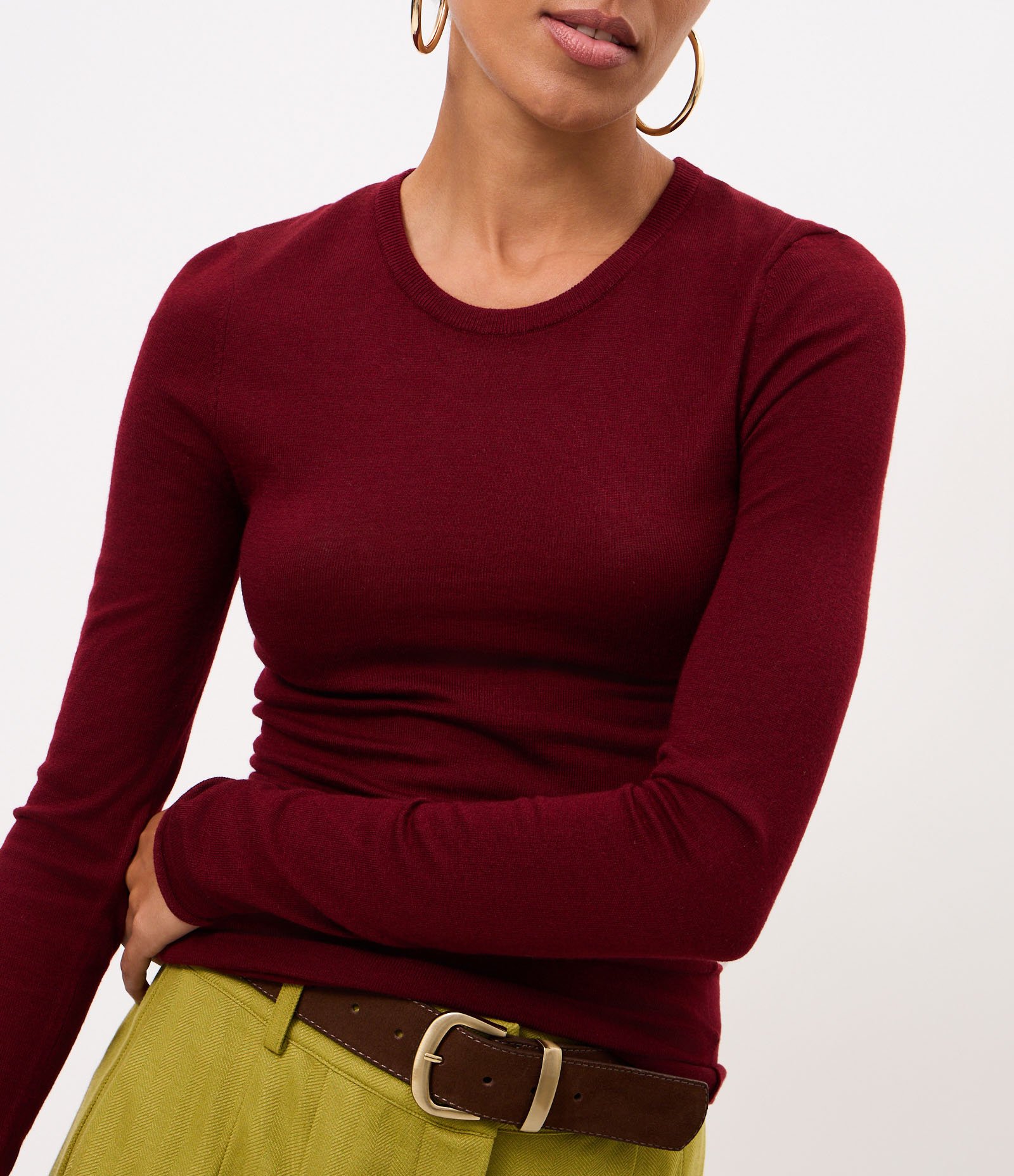 Blusa Justa Alongada em Tricô Vermelho 4