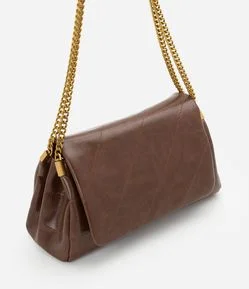 Bolsa Shoulder em PU com Alças de Corrente