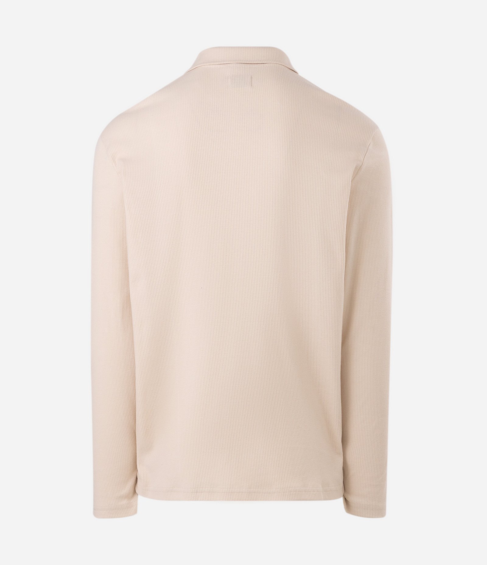 Camiseta Polo em Algodão Texturizado Bege 6