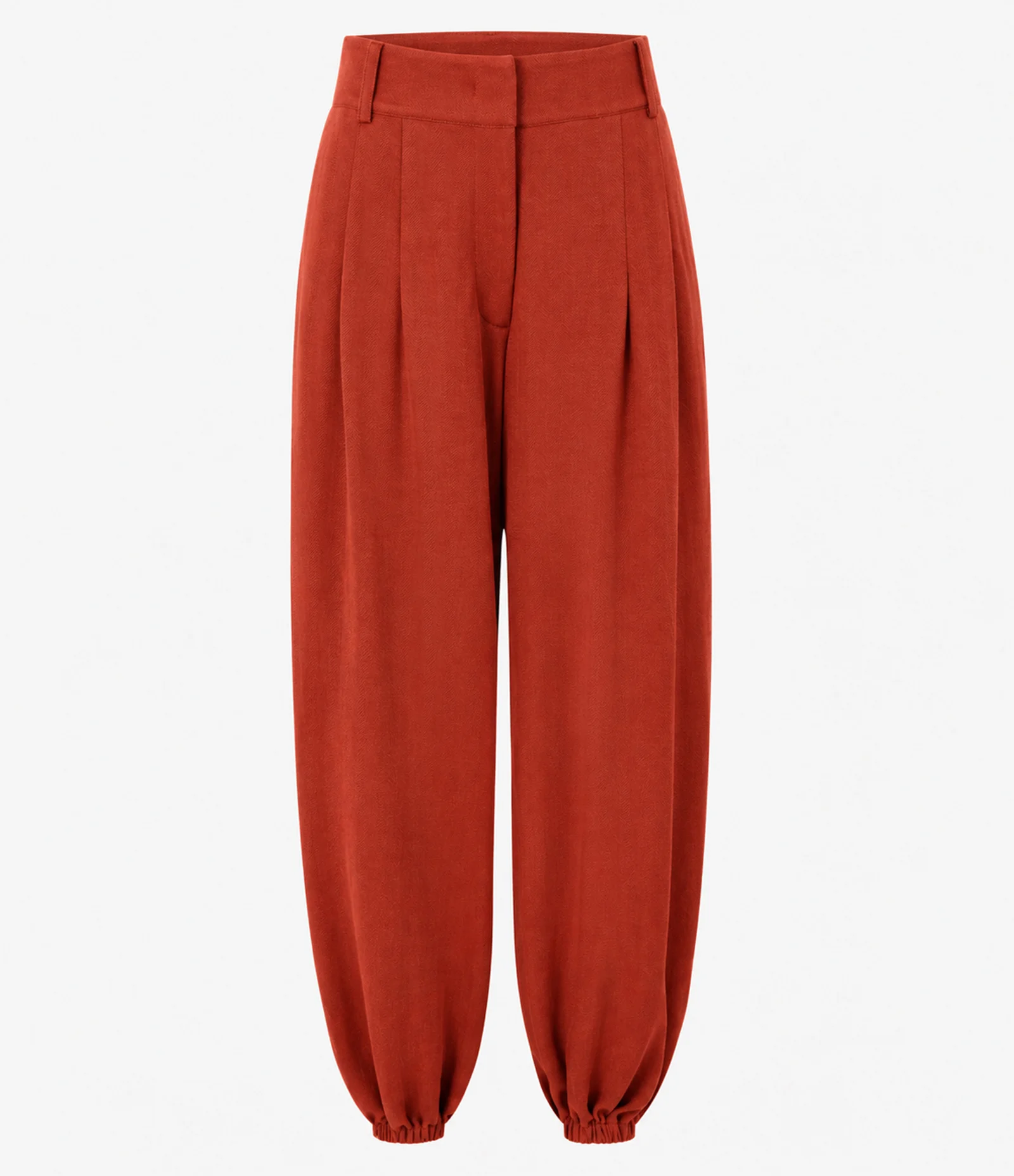 Calça Aladim em Piquet com Cós Estruturado Terracota 1