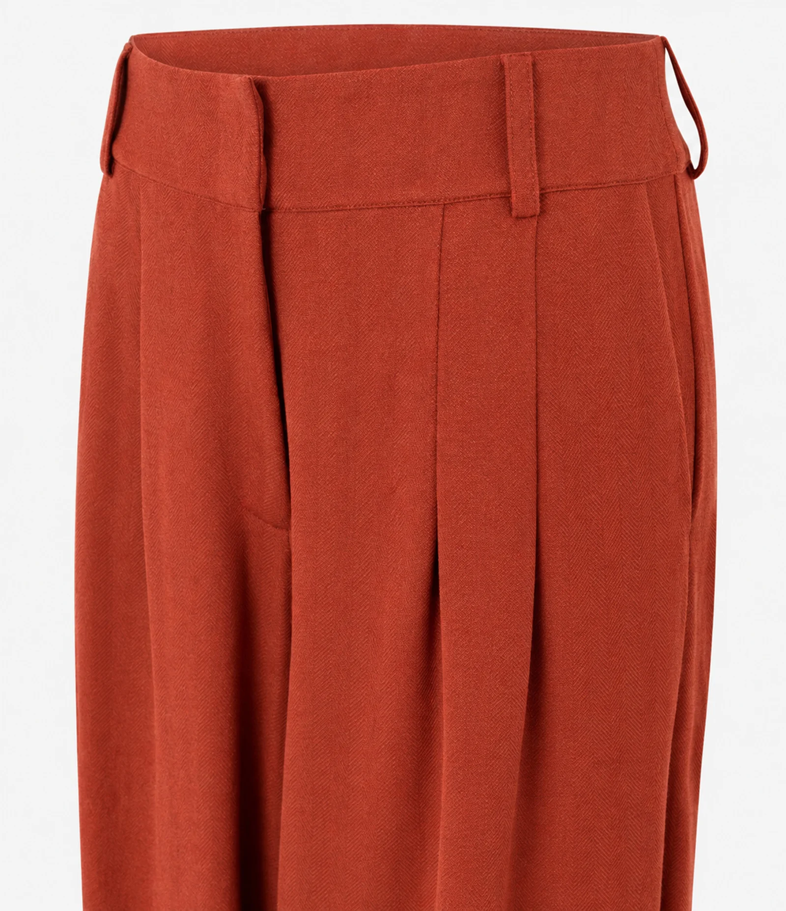 Calça Aladim em Piquet com Cós Estruturado Terracota 2