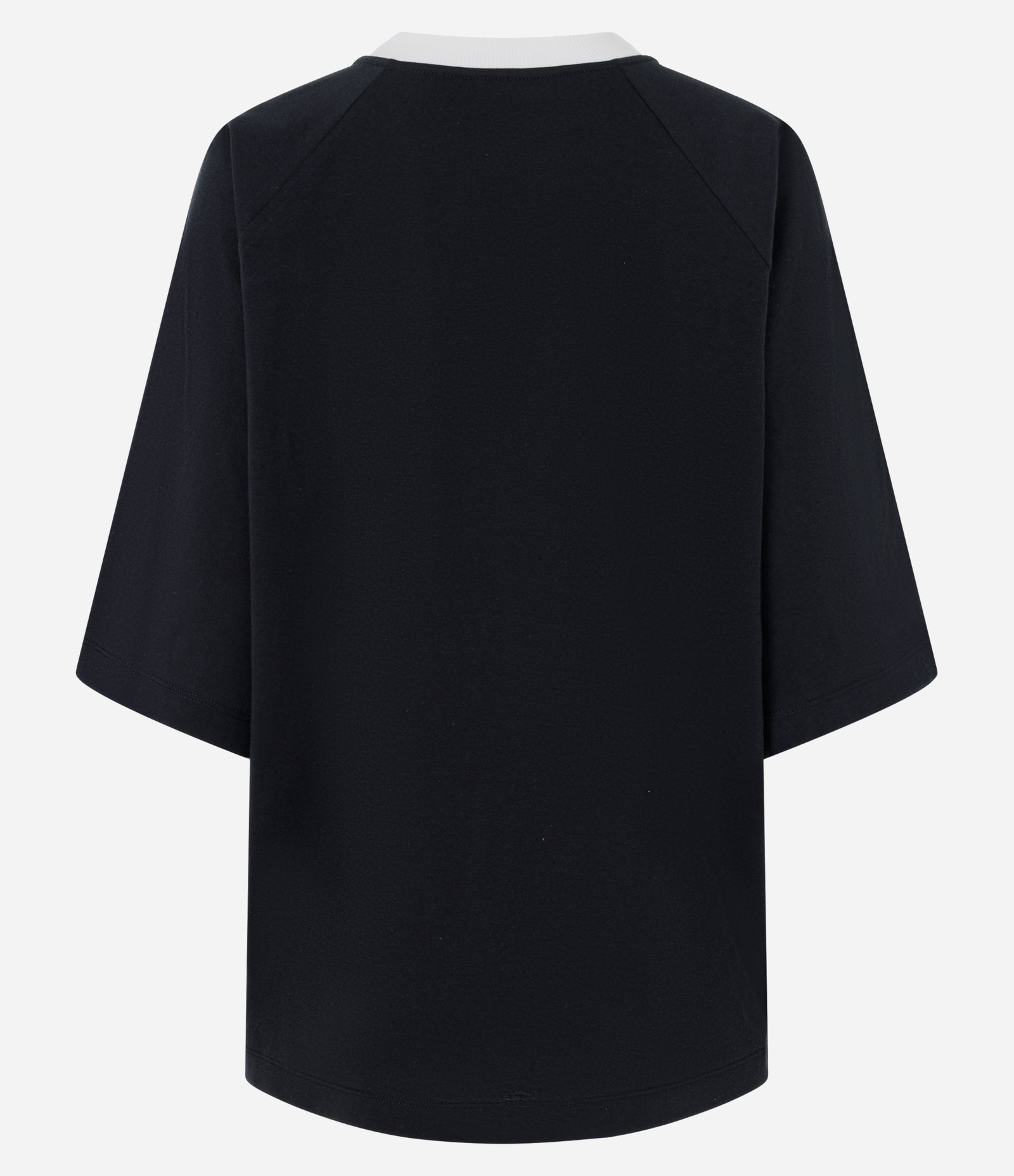 Camiseta Oversized com Estampa Jennie e Recortes Contrastantes Preto 6