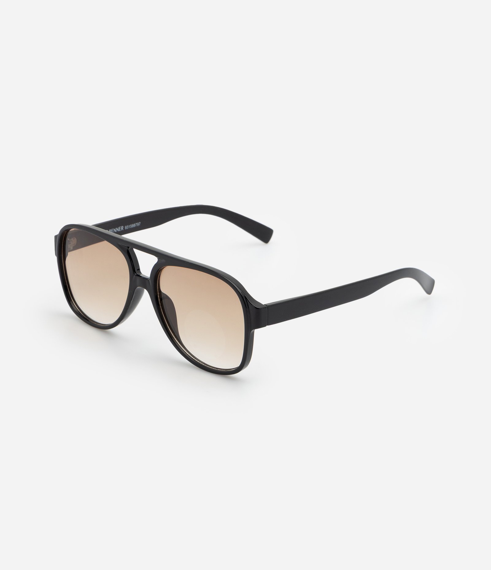 Óculos de Sol Aviador com Lentes Amplas Preto 2