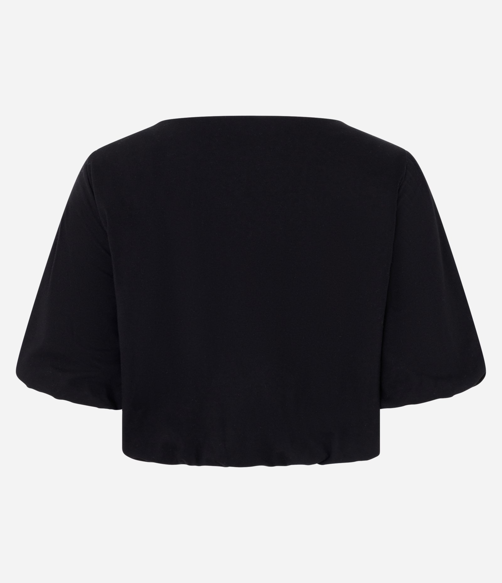 Blusa Cropped Balonê em Algodão Preto 6