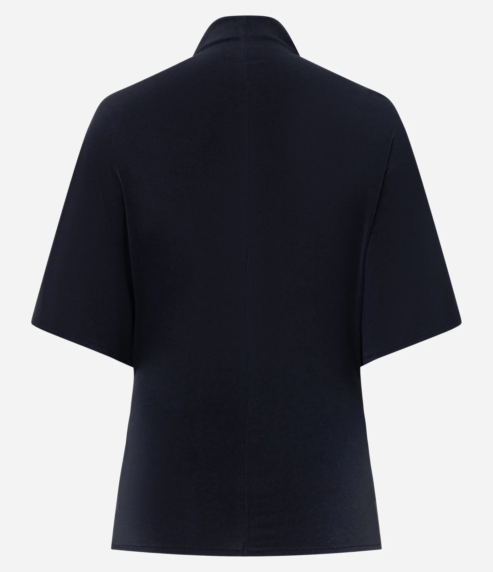 Blusa Ampla com Gola Alta e Mangas Curtas Preto 2