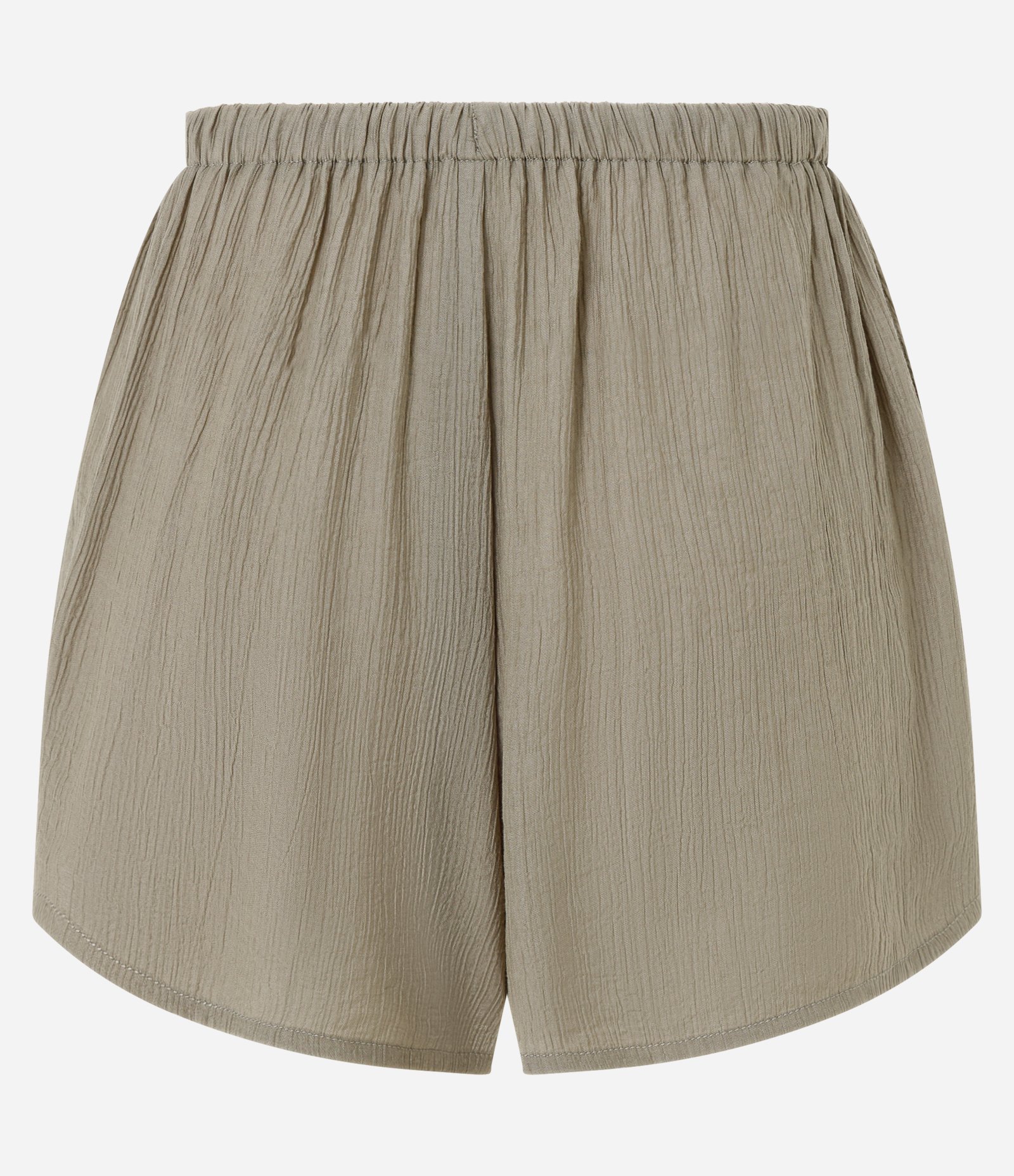 Saída de Praia Short em Viscose com Bolso e Amarração Verde Oliva 3