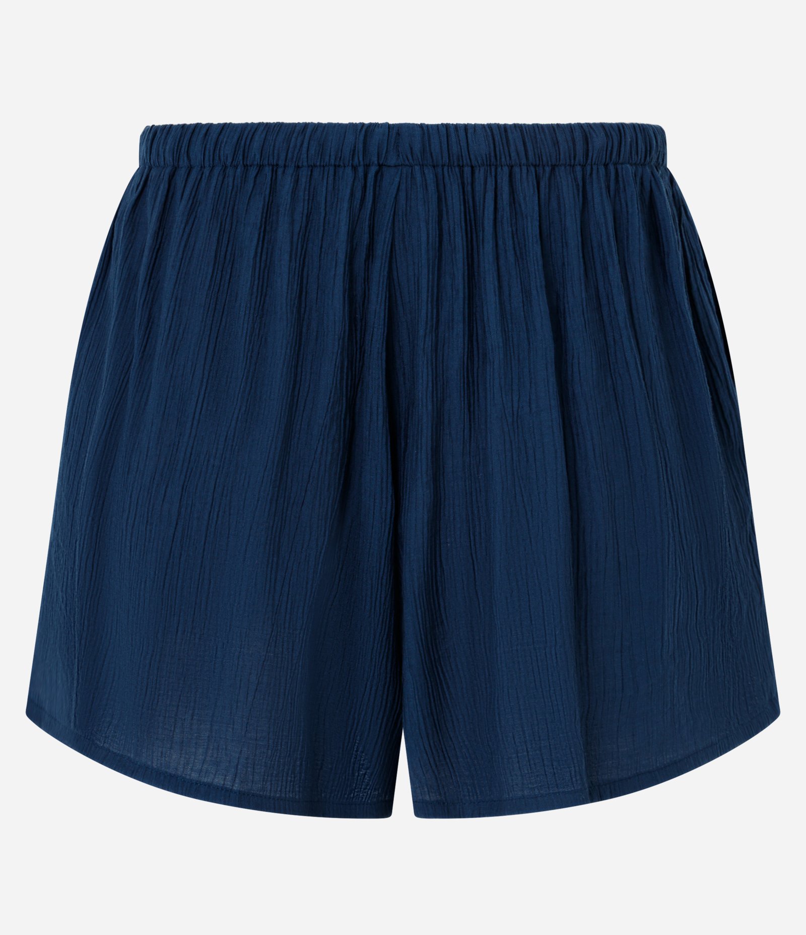 Saída de Praia Short em Viscose com Bolso e Amarração Azul 3