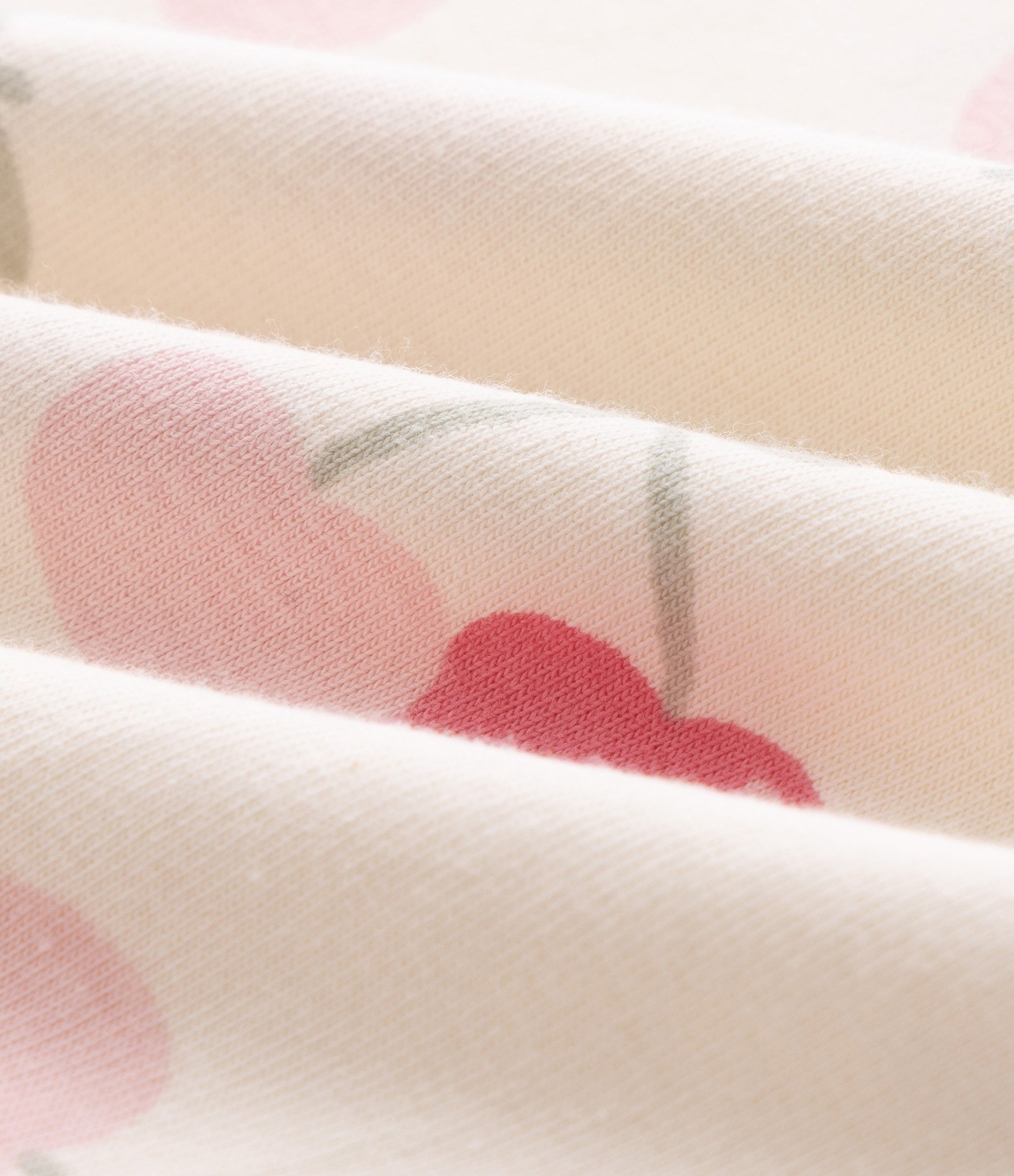 Camiseta Infantil Slim com Estampa de Cerejas - Tam 1 a 6 Anos Bege/Rosa 3