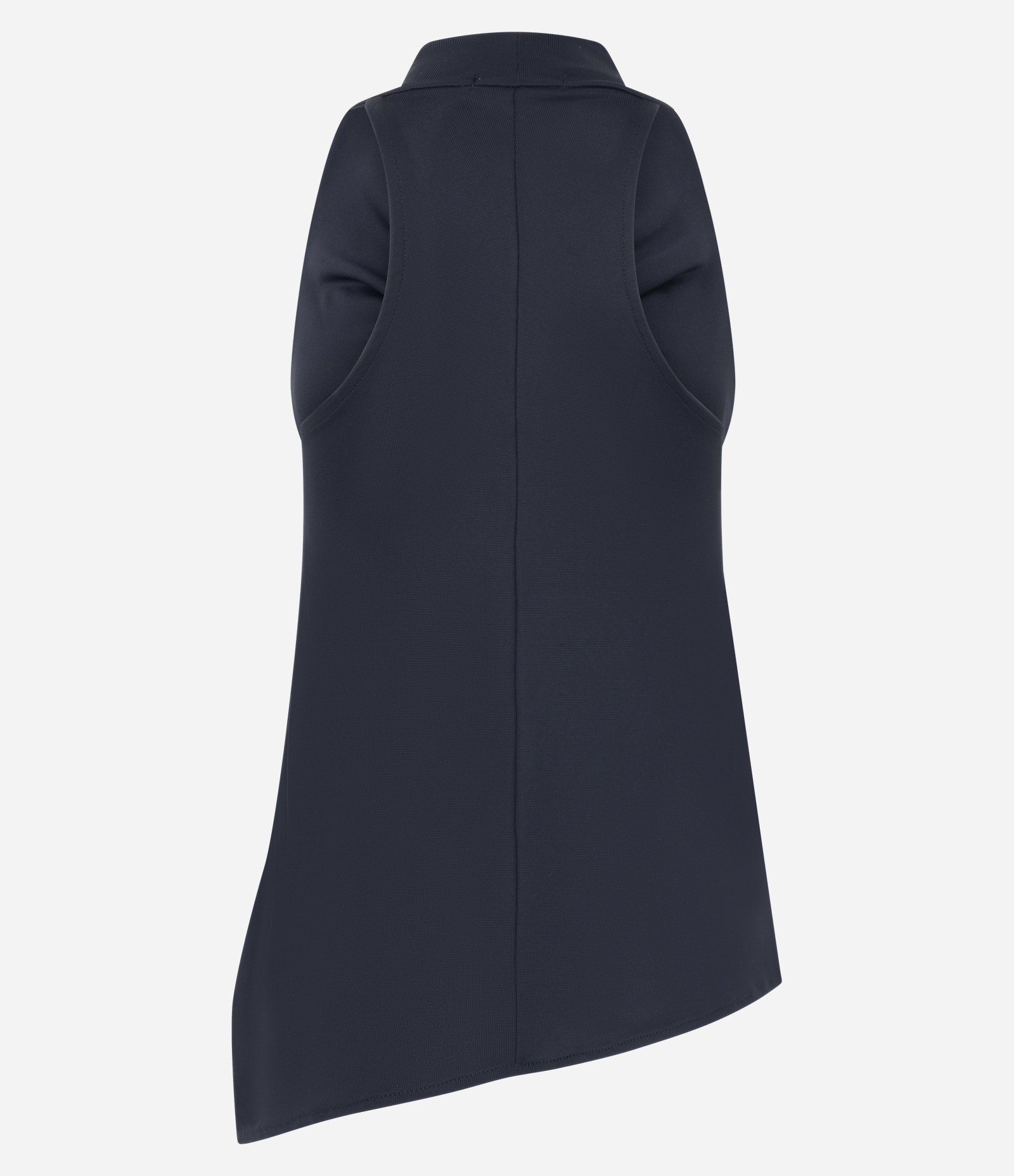 Blusa Ajustada em Ribana com Barra Assimétrica e Gola Halter Preto 7