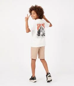 Camiseta Relaxed Infantil com Estampa Stay Wild - Tam 5 a 14 Anos