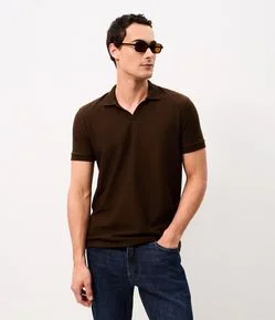 Camisa Polo Comfort em Algodão com Textura