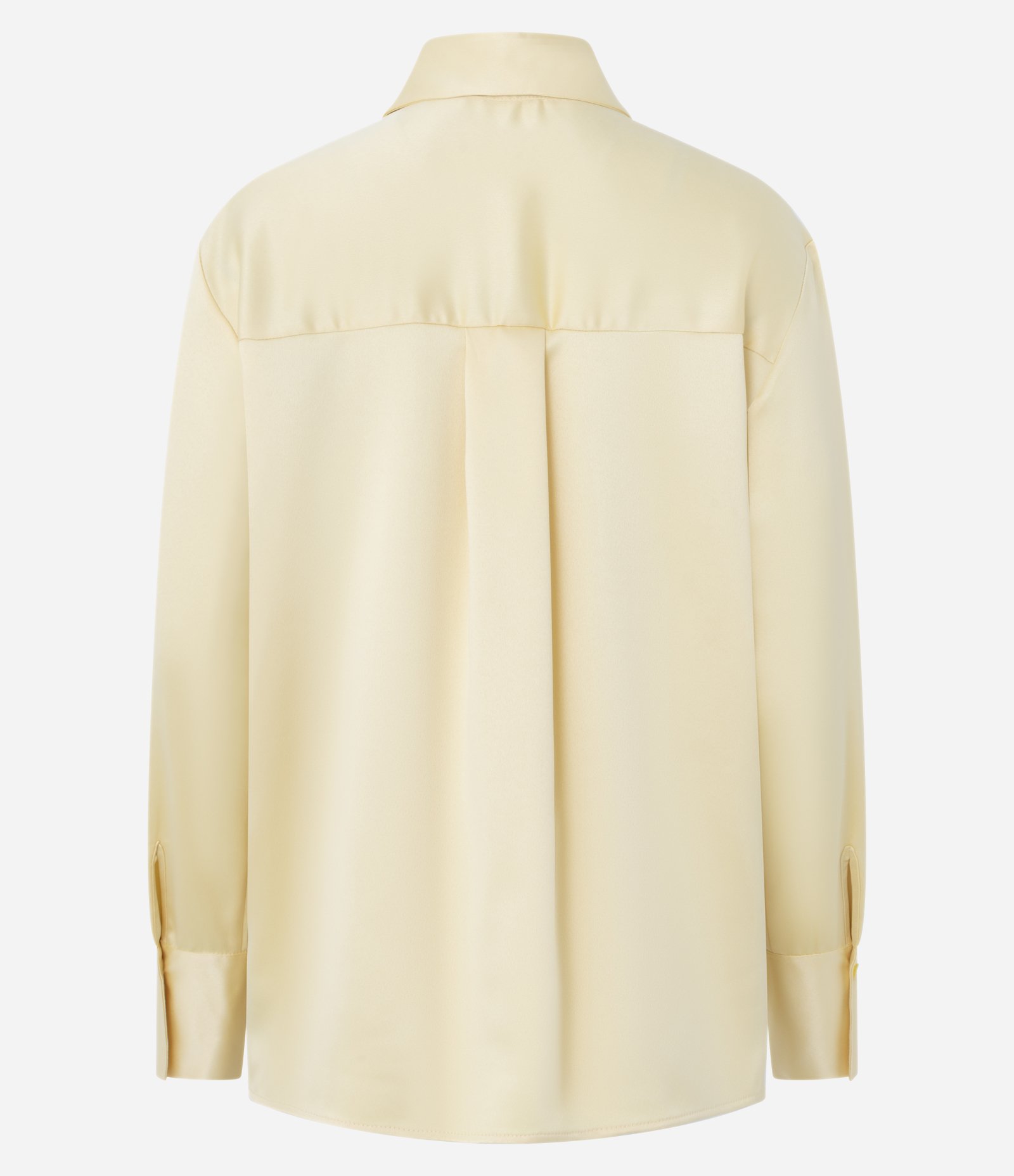 Camisa Acetinada com Punhos Largos Amarelo 6