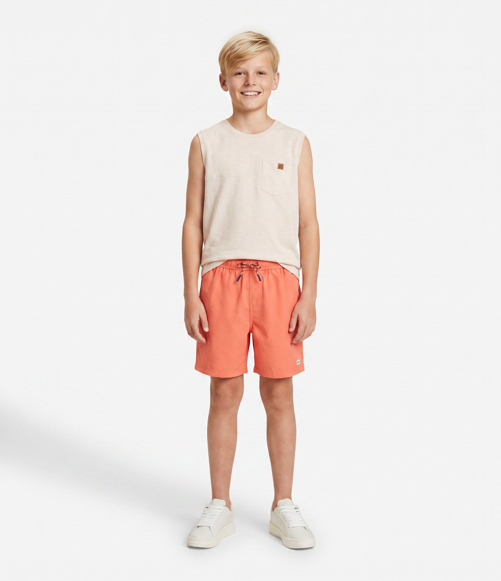 Regata em Algodão Flame com Bolso Infantil - Tam 5 a 14 Anos Off White 1