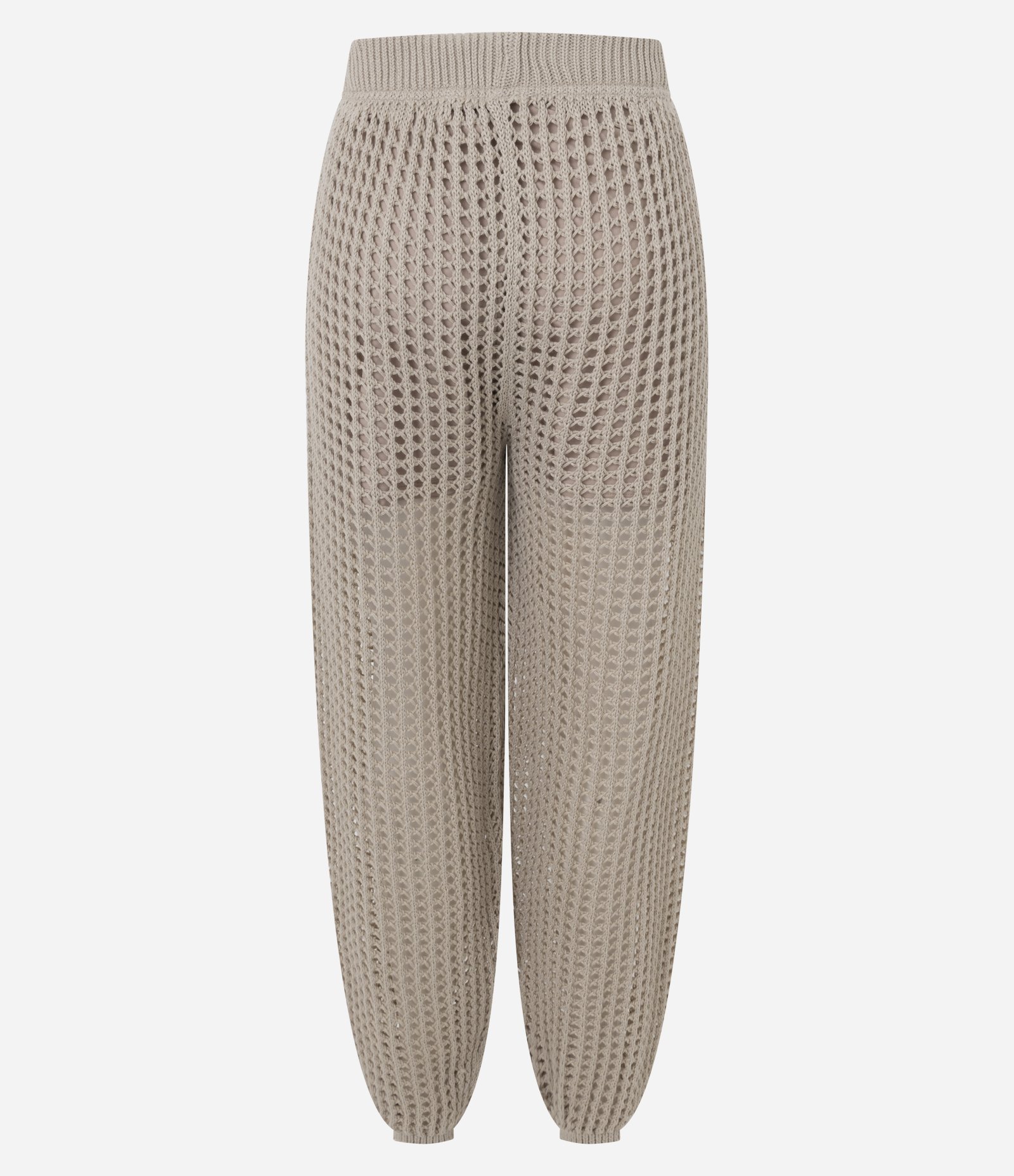 Calça Aladim em Tricô com Forro de Short Bege 7
