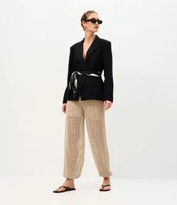 Calça Aladim em Tricô com Forro de Short