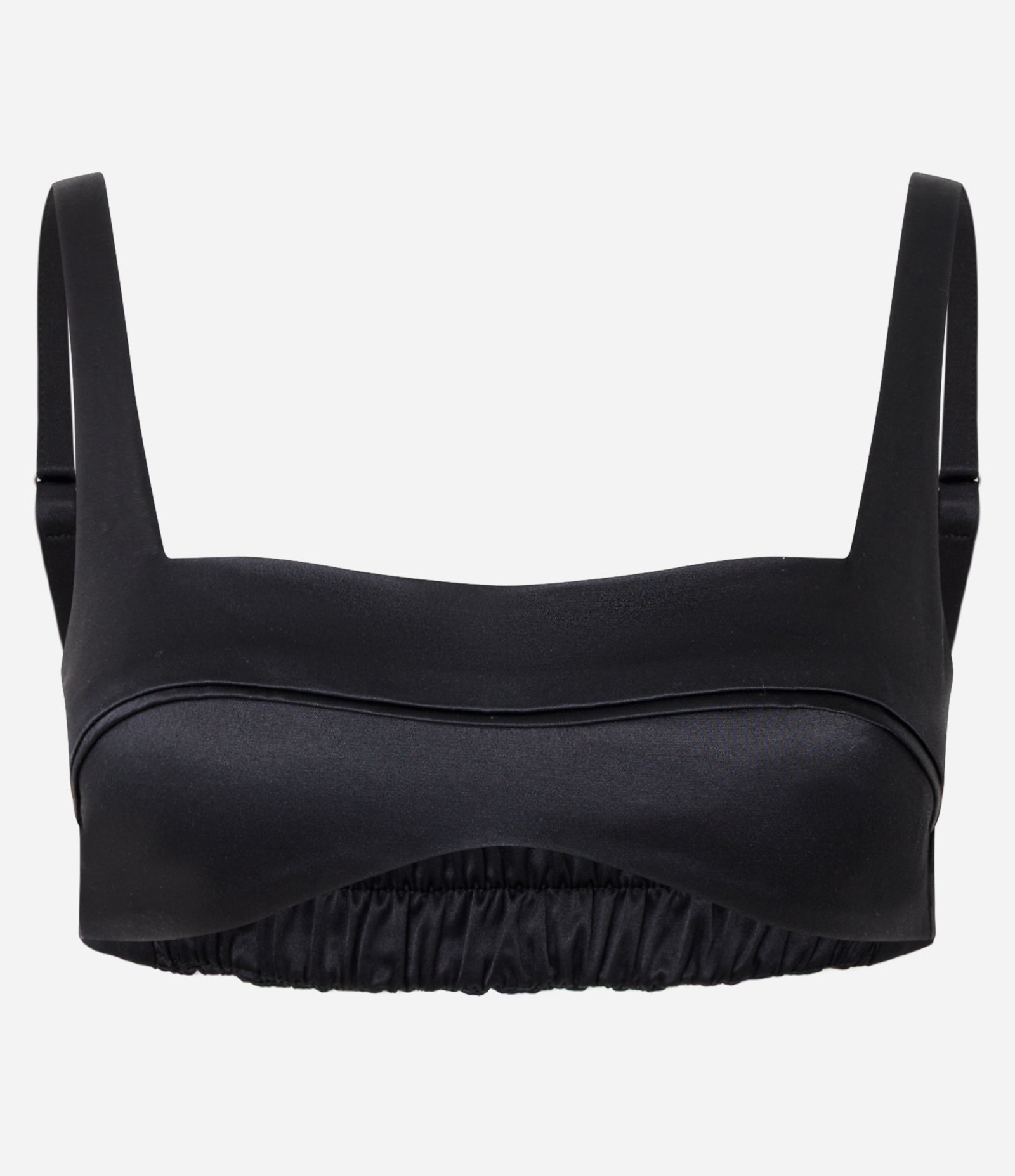 Blusa Top com Recorte no Busto e Elástico nas Costas Preto 4