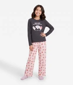 Pijama Infantil em Ribana K-pop Demon Hunters - Tam 5 a 14 Anos