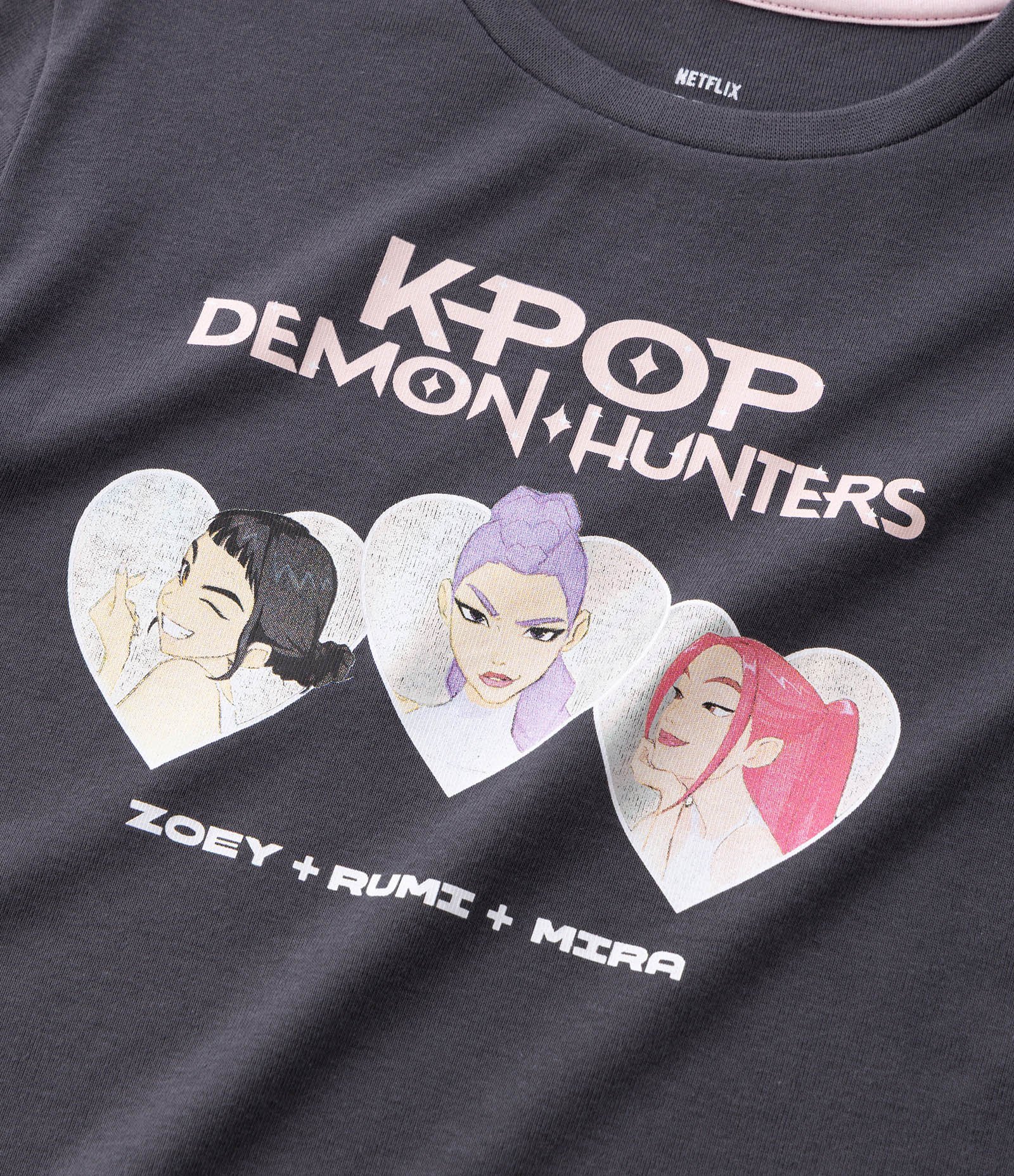 Pijama Infantil em Ribana K-pop Demon Hunters - Tam 5 a 14 Anos Cinza 3