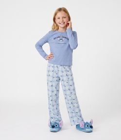 Pijama Infantil em Ribana Stitch - Tam 5 a 14 Anos