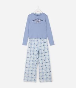 Pijama Infantil em Ribana Stitch - Tam 5 a 14 Anos