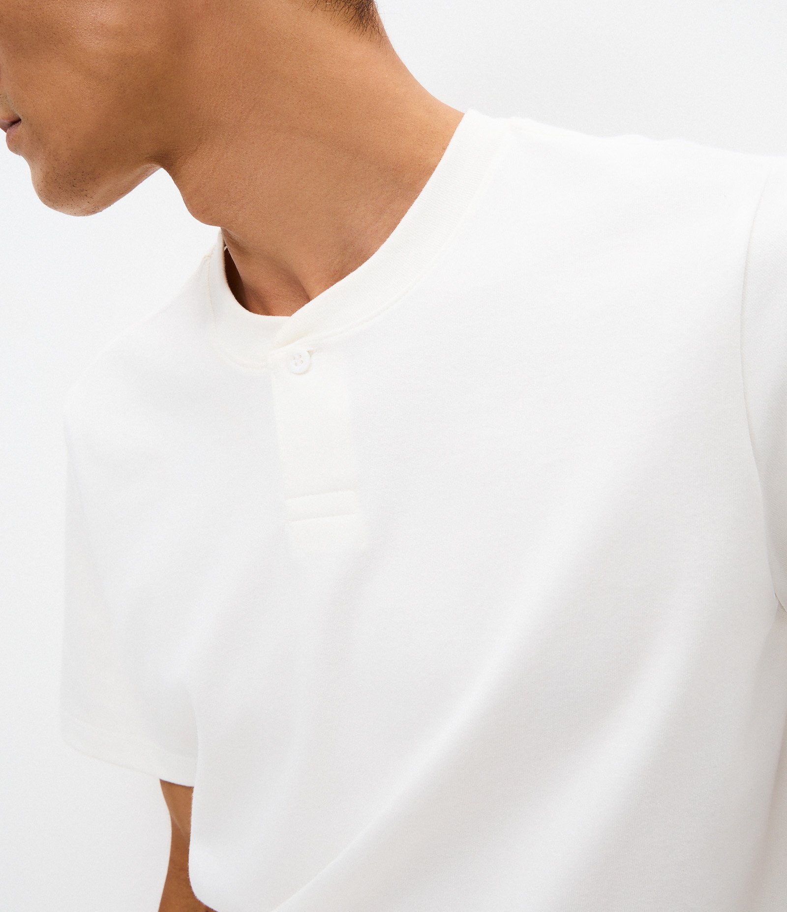 Camiseta Gola Padre Manga Curta Branco 3