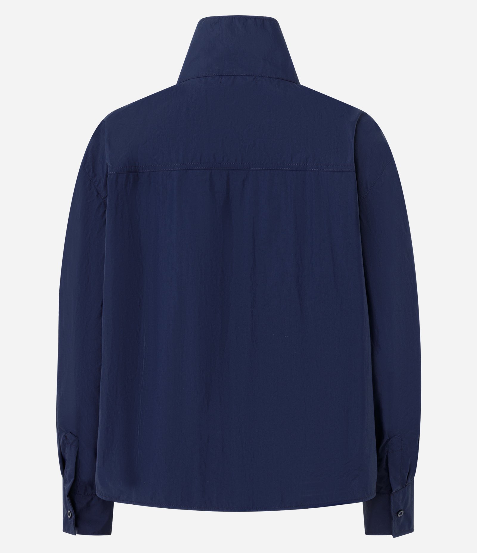 Camisa em Poliamida com Gola Alta Azul 7