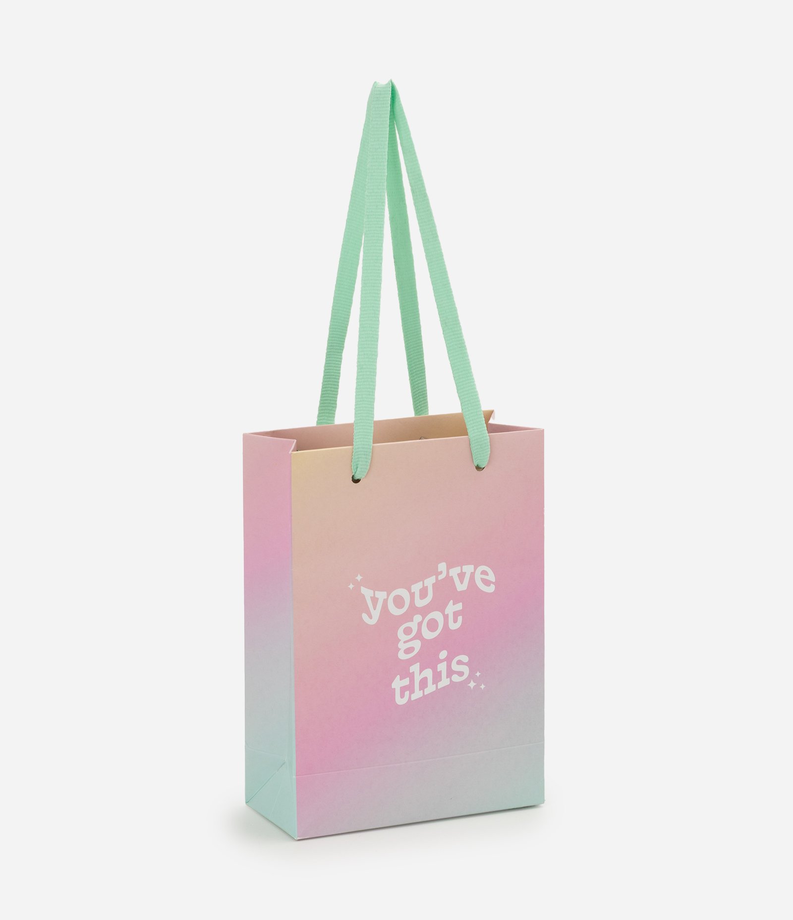 Embalagem de Presente Extra Pequena com Lettering e Efeito Degradê Multicores 1
