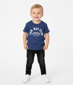 Camiseta Relaxed com Estampa Fun Day Club - Tam 1 a 6 Anos