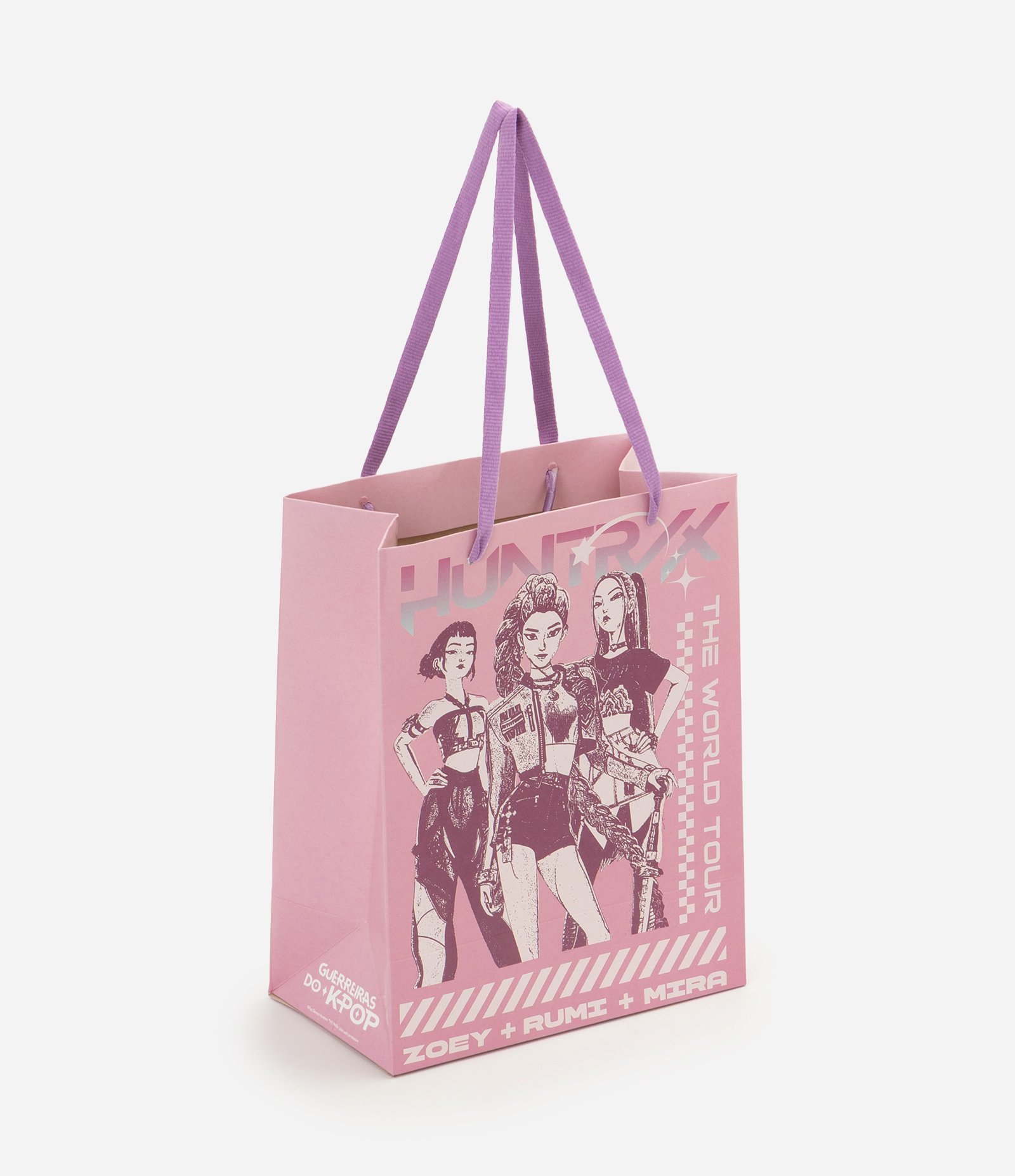Embalagem de Presente com Estampa Temática Huntrix Rosa 1