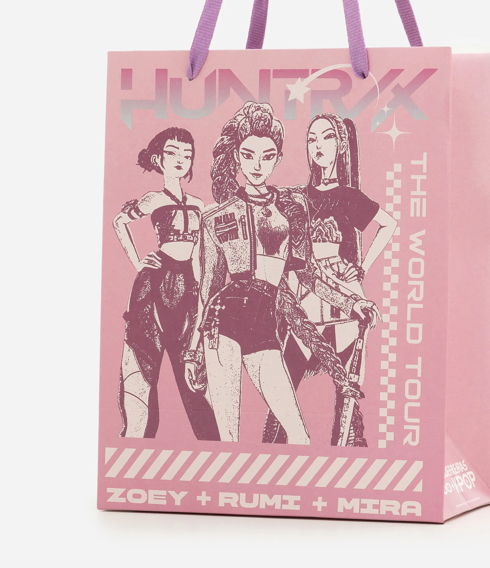 Embalagem de Presente com Estampa Temática Huntrix Rosa 2