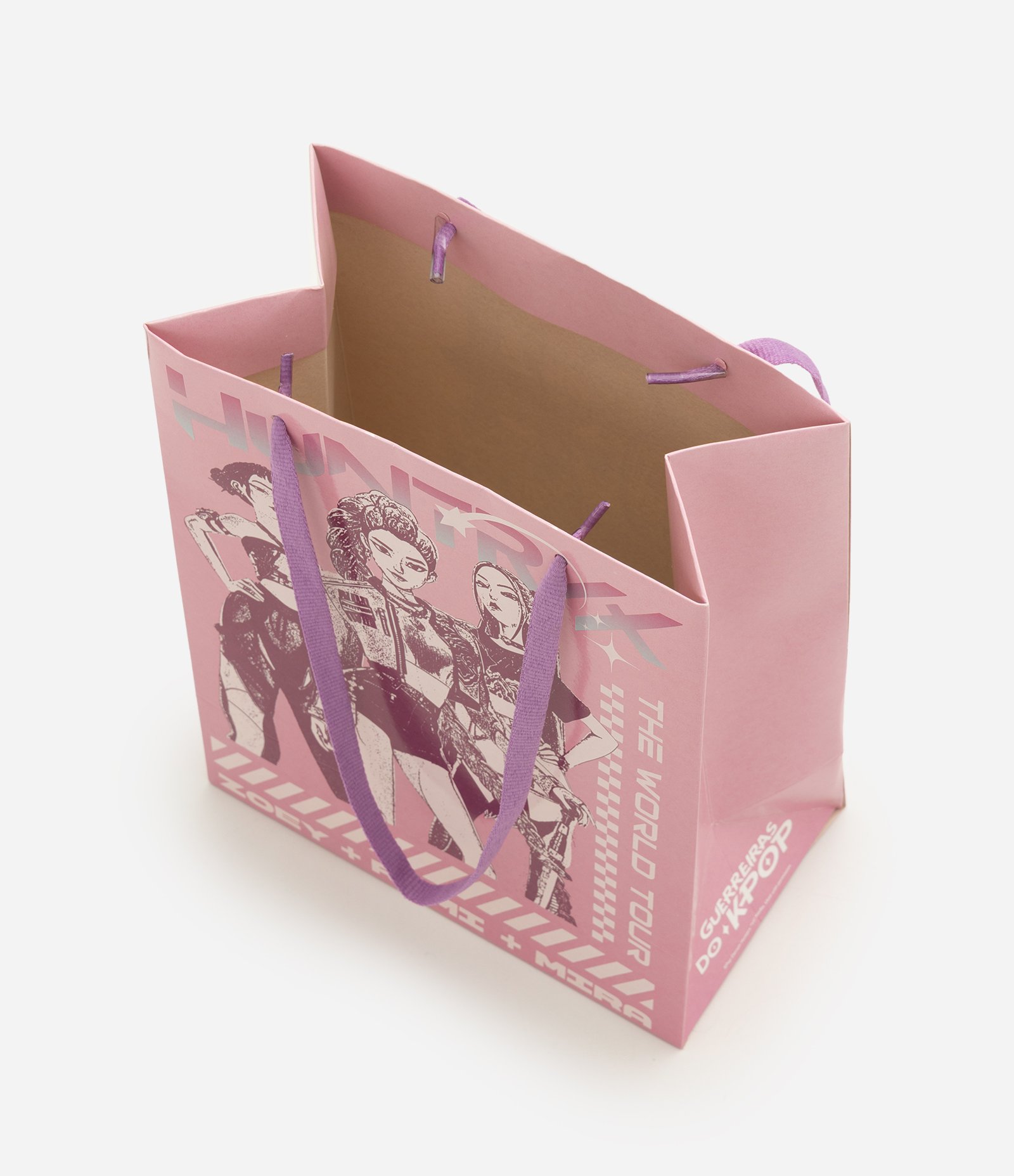 Embalagem de Presente com Estampa Temática Huntrix Rosa 3