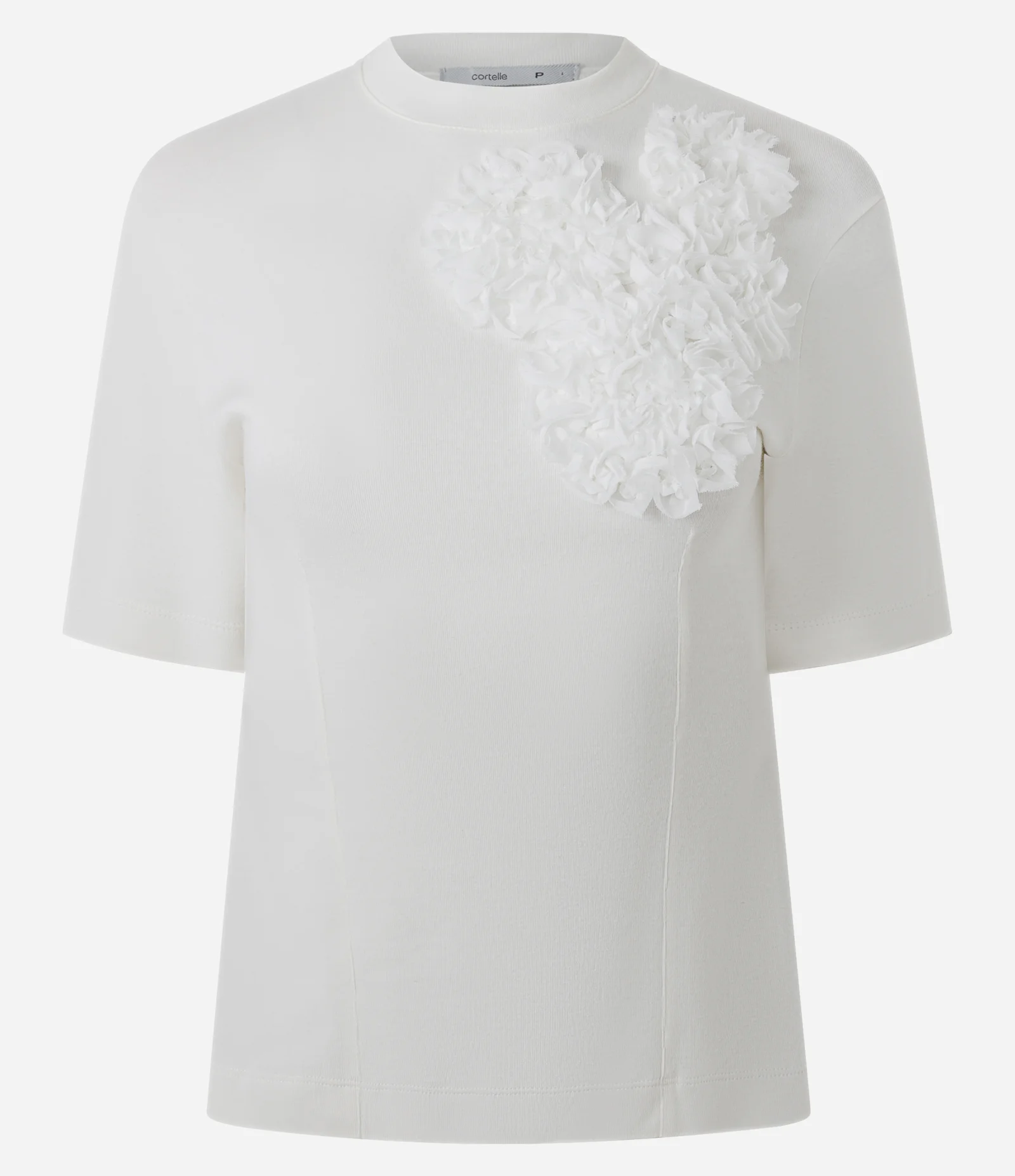 Blusa em Algodão com Aplicações Florais em Relevo Branco 5