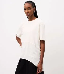 Camiseta em Algodão com Barra Mullet