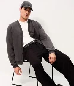 Cardigan Suedine com Botões