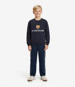 Moletom Infantil FC Barcelona - Tam 5 a 14 Anos