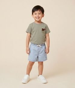 Camiseta Infantil com Bordado Urso Bear With Me – Tam 1 a 6 Anos