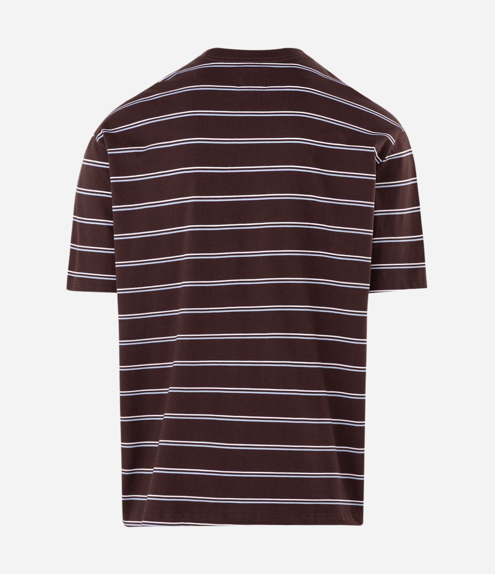 Camiseta Relaxed em Algodão com Estampa Listrada Marrom 5