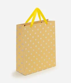 Embalagem para Presente Média em Papel com Estampa de Estrelas