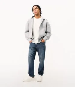 Calça Jeans Slim com Desgaste