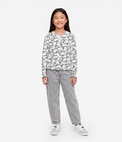 Calça Jeans Balloon Infantil - Tam 5 a 16 Anos