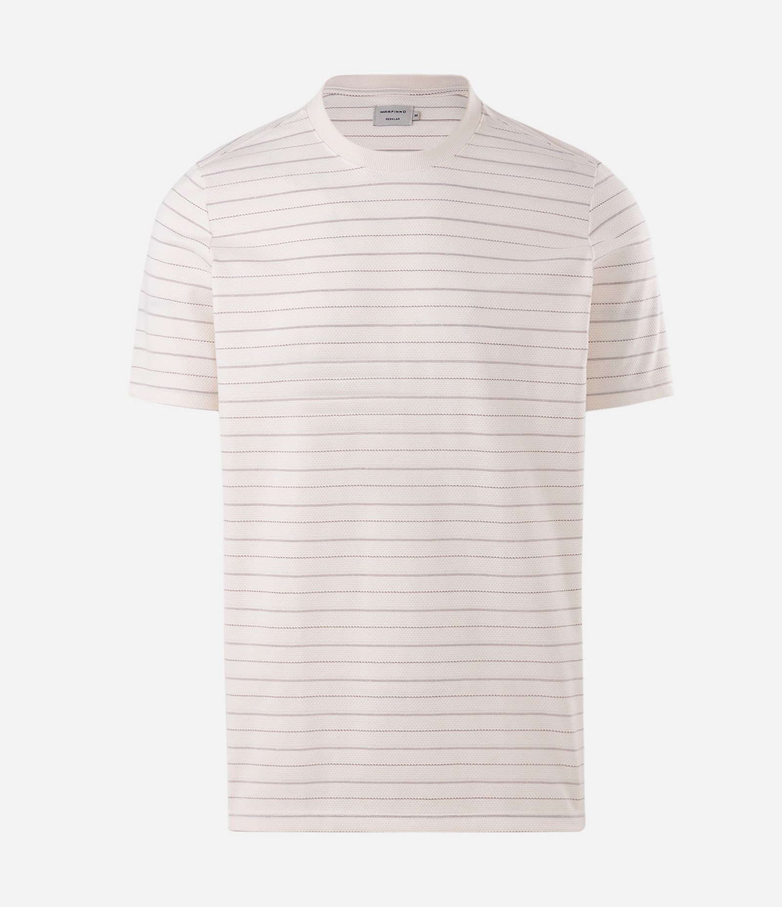 Camiseta Texturizada com Listras Off White 1
