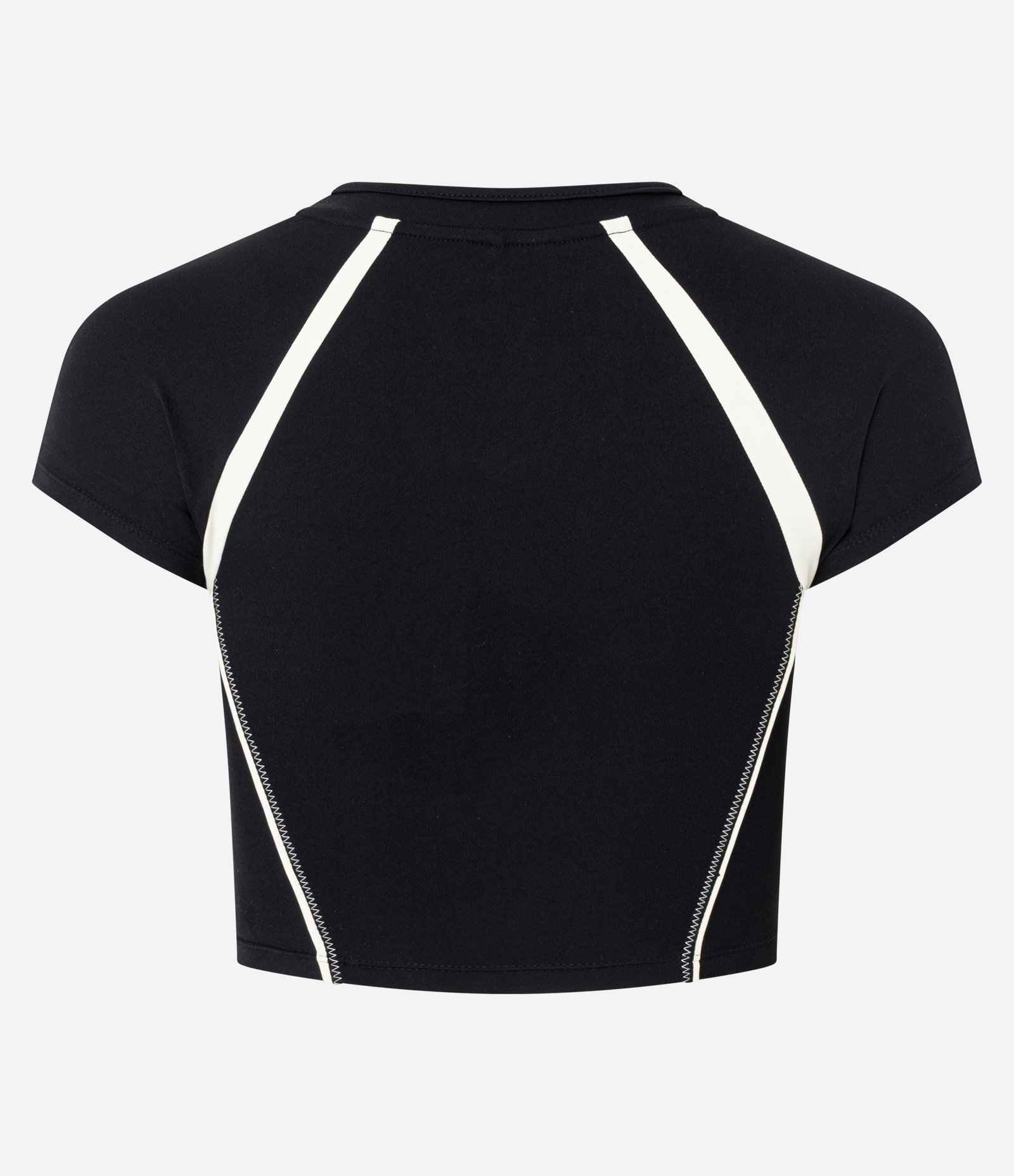 Camiseta Cropped Esportiva com Zíper e Mosquetão Preto 6