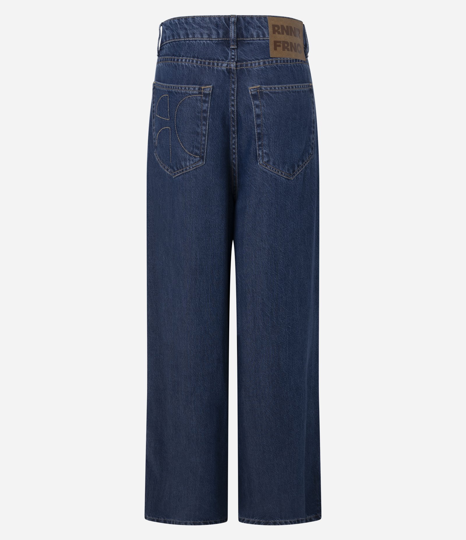 Calça Pantalona em Liocel com Cintura Baixa e Recortes Azul 5