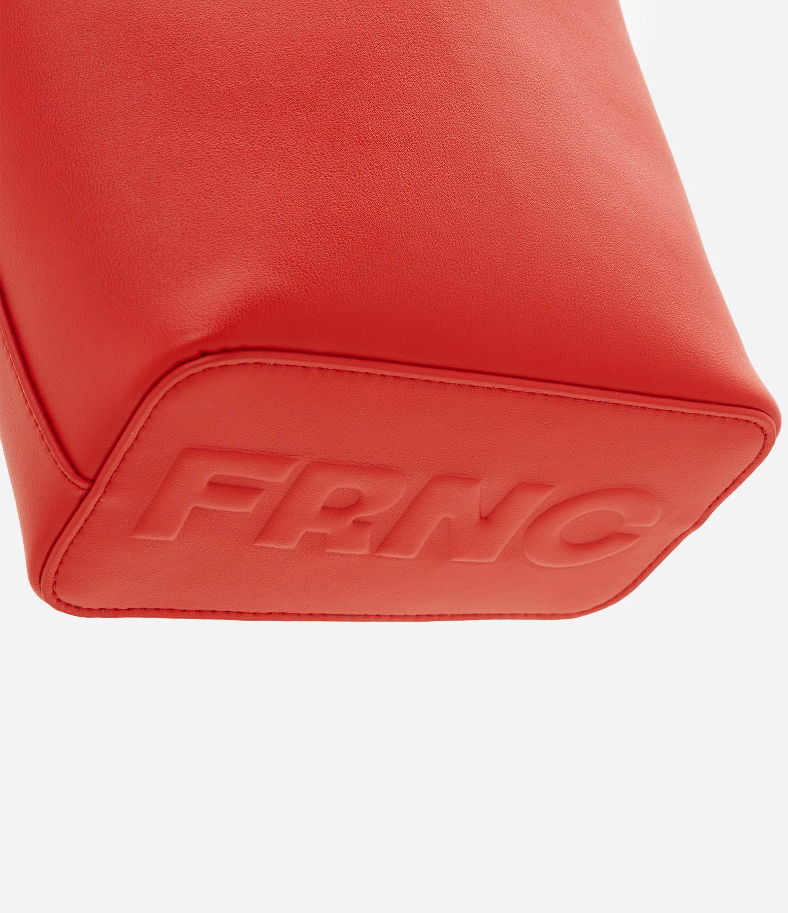 Bolsa Pequena em Couro com Alça de Mão e Detalhe de Nó Vermelho 9